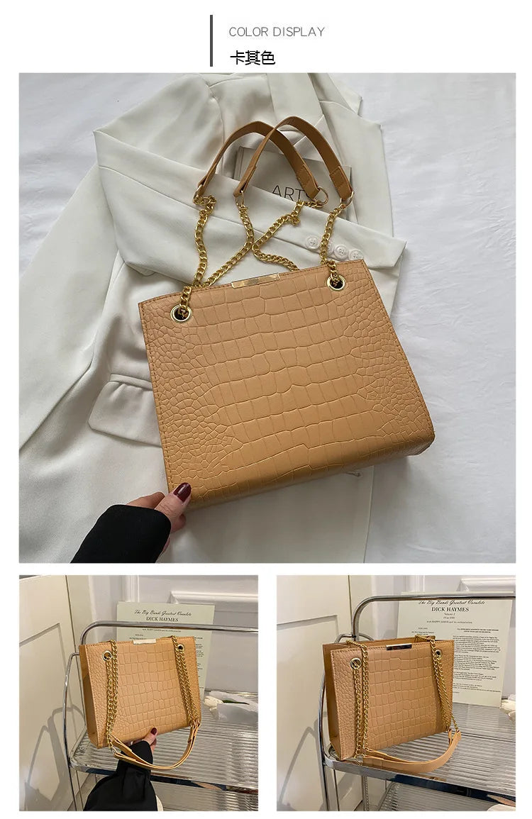 Fashion Luxury Crossbody Bag for Women | New Trendy Designer Shoulder Bag | Sophisticated Solid Color Leisure Messenger | Elegant PU Leather Square Handbag with Versatile Dual Straps Luxegan