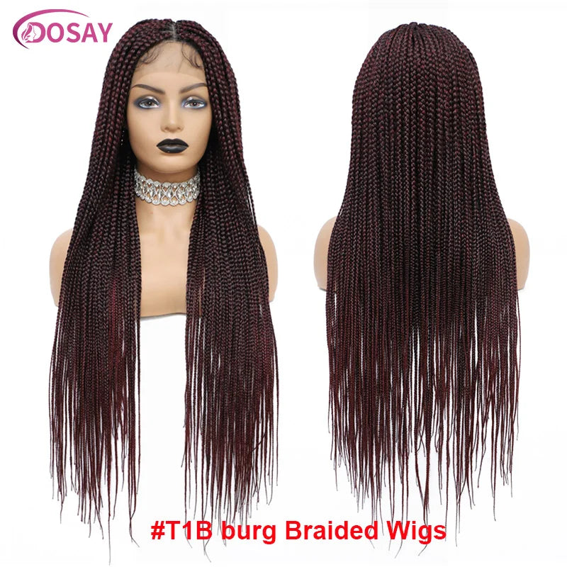 36 Inch Knotless Cornrow Box Braided Wig | HD Full Lace | Hand Tied