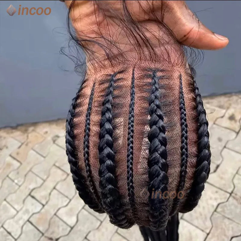 36 Inch Jumbo Knotless Box Braid Cornrow Wig | Full Lace