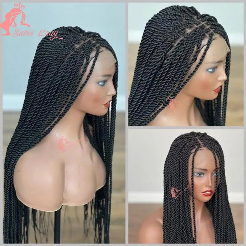26-40 Inch Goddess Senegalese Twist Knotless Wig | Full Lace
