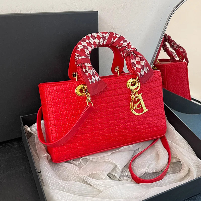 Woven Princess Handbag | Silk Scarf Satchel & Crossbody Luxegan