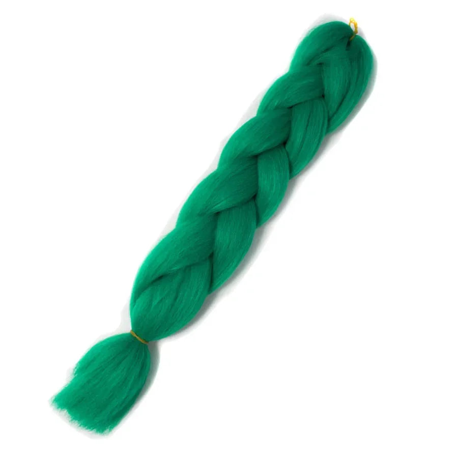 Synthetic Jumbo Braid Kanekalon Braiding Hair 24in | Ombre & Solid Colors | 100g