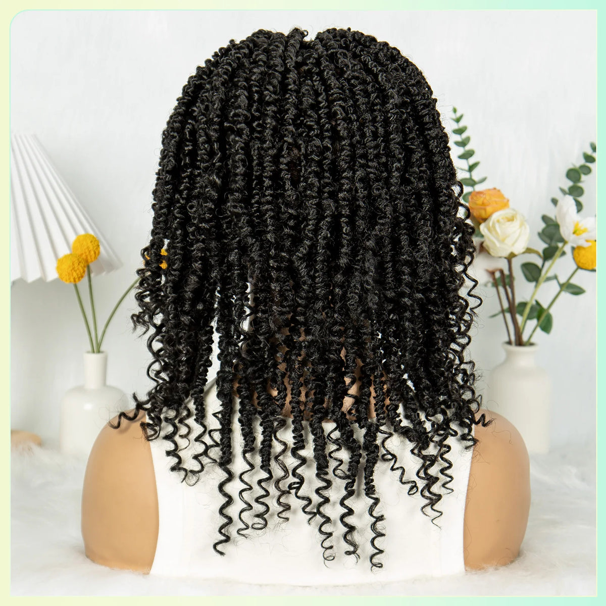 14 Inch Twisted Knotless Box Braids Wig | Full Lace | Baby Hair