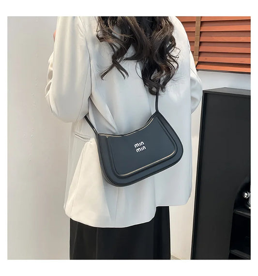 Fashion Niche Women’s Crescent Bag | Sophisticated Autumn New Handbag | Elegant Multifunctional Crossbody Bag | "Dignified" High-End PU Leather Shoulder Purse for Modern Styling Luxegan