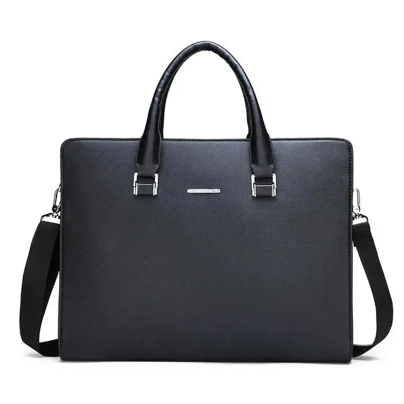 Luxury Office Business Briefcase | Sophisticated "14-Inch" Silhouette | Elegant Large Capacity Messenger Bag | "Dignified" High-Performance PVC Business Essential for Radiant Versatile Styling Luxegan