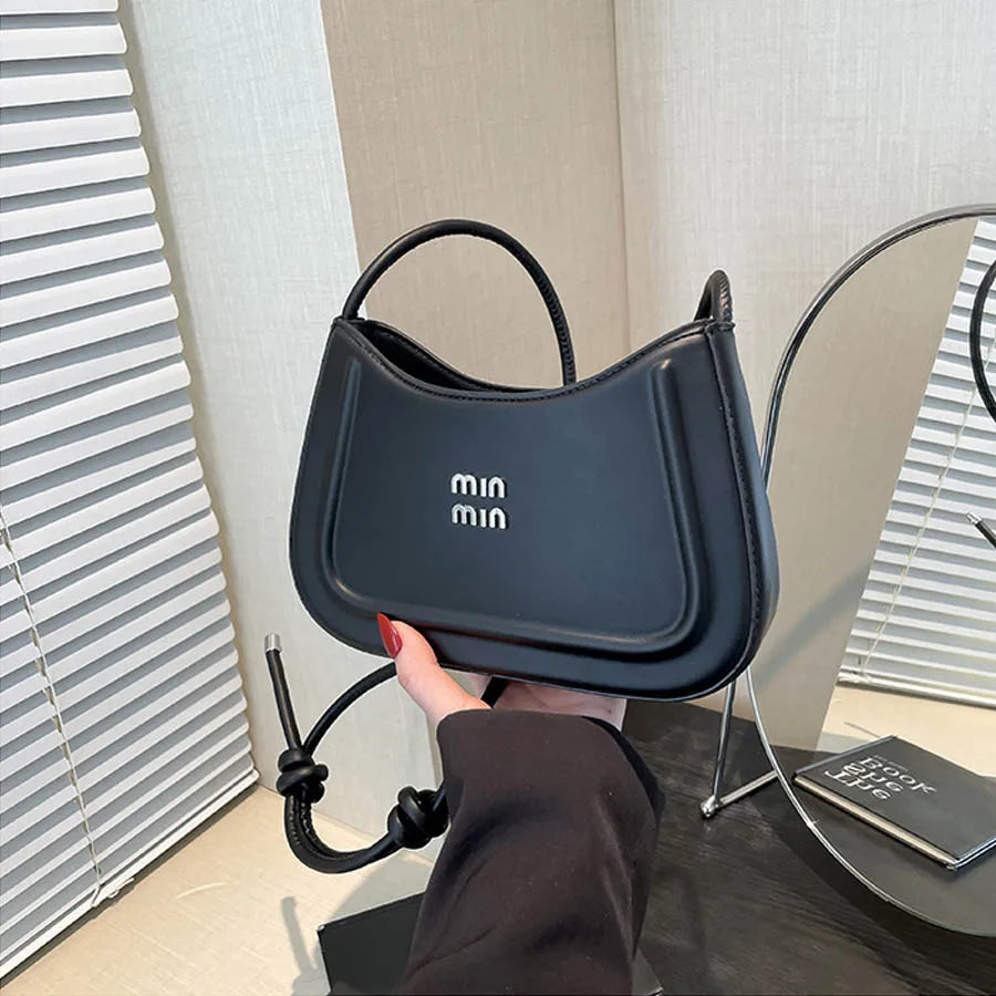 Fashion Niche Women’s Crescent Bag | Sophisticated Autumn New Handbag | Elegant Multifunctional Crossbody Bag | "Dignified" High-End PU Leather Shoulder Purse for Modern Styling Luxegan
