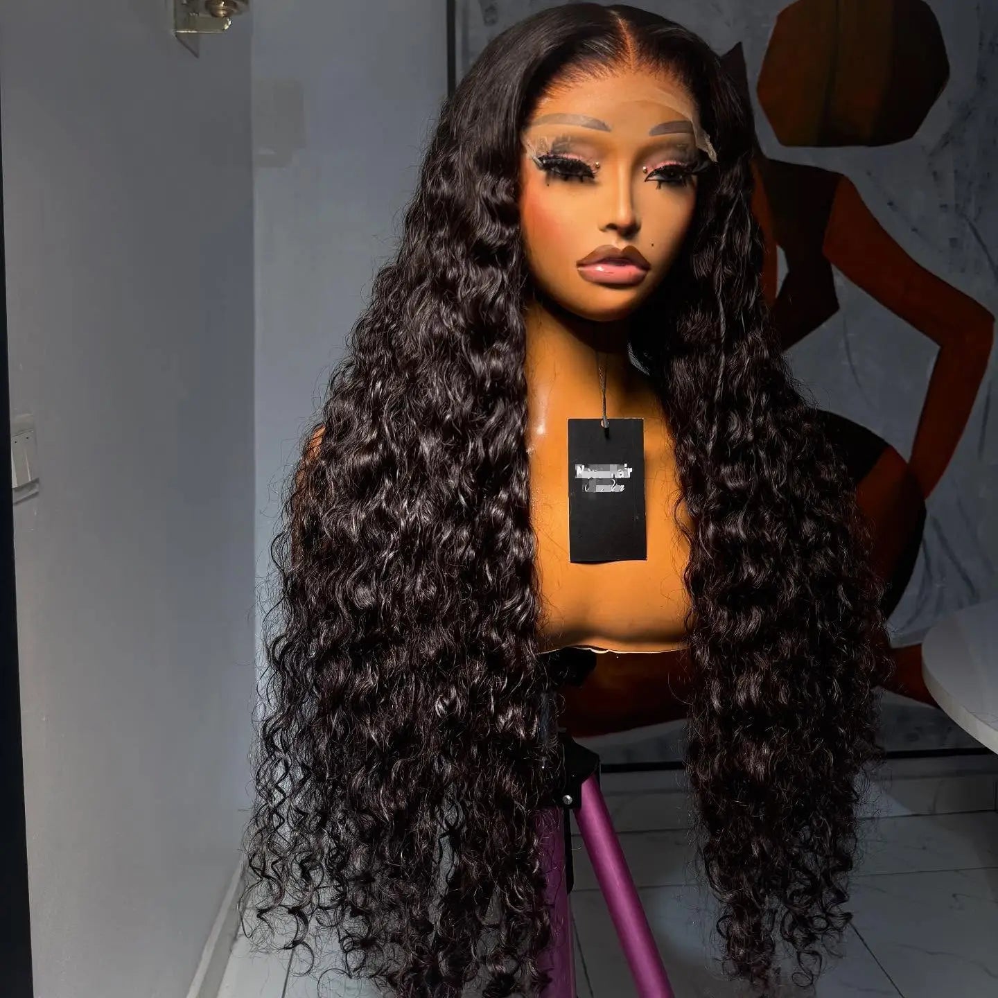 220% Density Highlight Brown Deep Wave Lace Front Wig | Sophisticated 100% Brazilian Human Hair | Elegant "Water Curly" Silhouette | "Dignified" 13x4 & 13x6 Transparent Swiss Lace for Radiant Versatile Styling Luxegan