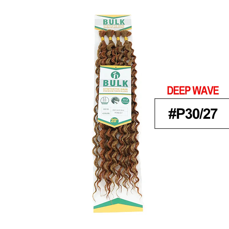 Deep Wave Boho Braids Synthetic Hair – Bulk Braiding Hair for Boho & Knotless Styles
