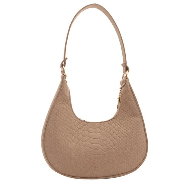 PU Leather Solid Hobo Bag | Soft Fashion Armpit Shoulder Bag Luxegan