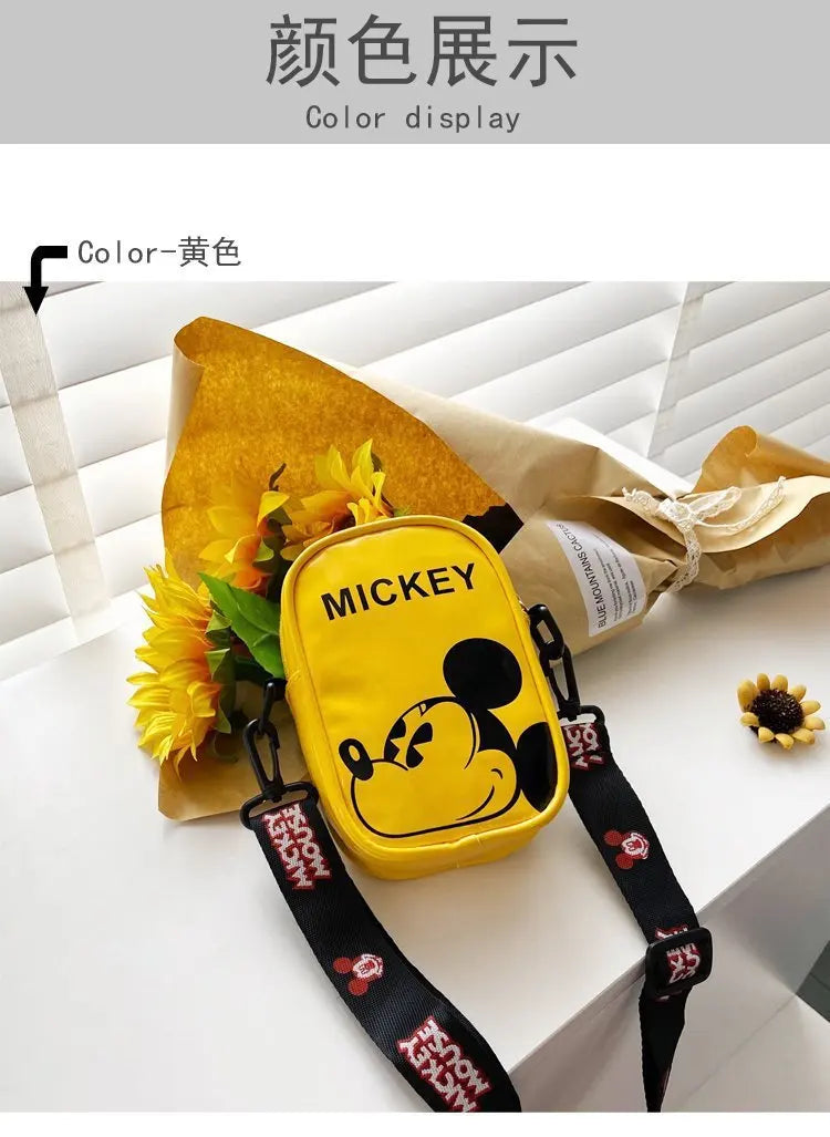 Disney Mickey Mouse Cartoon Straddle Bag | Cute Mini Fashion Boy's Coin Purse & Small Backpack for Girls & Baby Luxegan