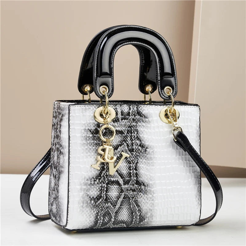 Gradient Alligator Print Shoulder/Crossbody Bag Luxegan