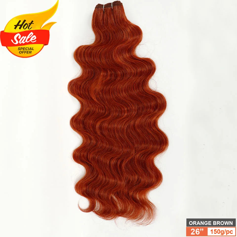 Synthetic Body Wave Hair Extensions | 26–30 Inch | 150–200g