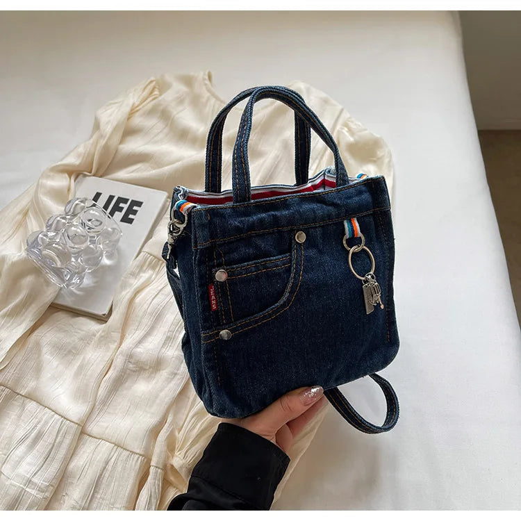 Ladies' Crossbody Bags | Creative Retro Washed Denim & Personalized Fashionable Versatile Handbags (High-quality Shoulder Bags for Girls) Luxegan
