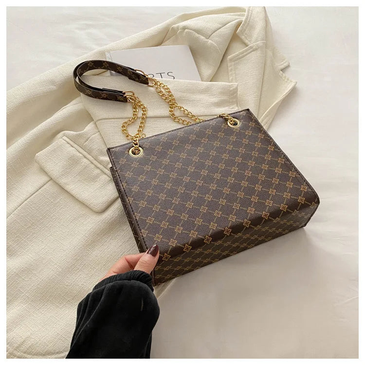 Fashionable Commuting Tote Bag | Women's Retro Casual Chain Shoulder Bag & Large Capacity Handbag Luxegan