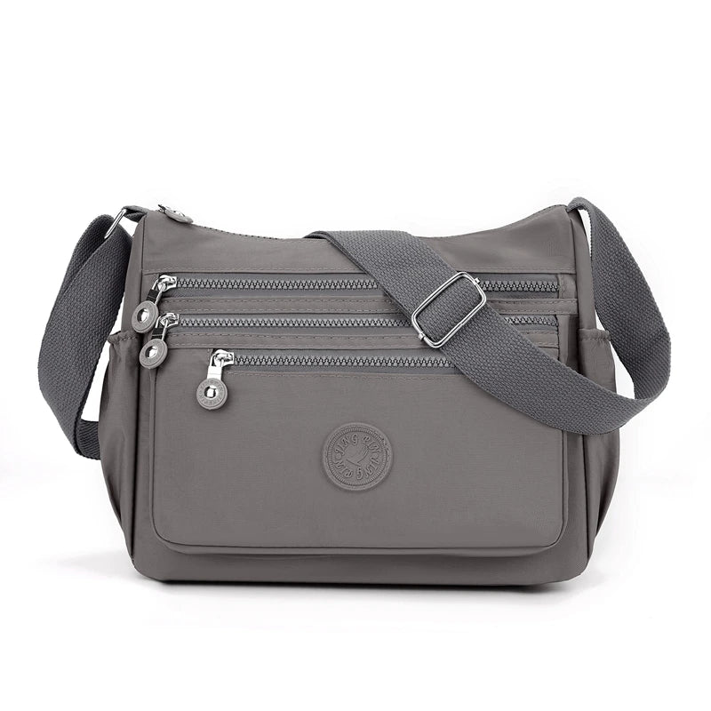 Nylon Multi-Pocket Shoulder Bag | Waterproof Casual Messenger Bag Luxegan