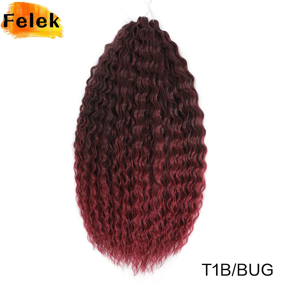 Ariel Curls Crochet Braiding Hair | Water Wave Synthetic Braid Extensions