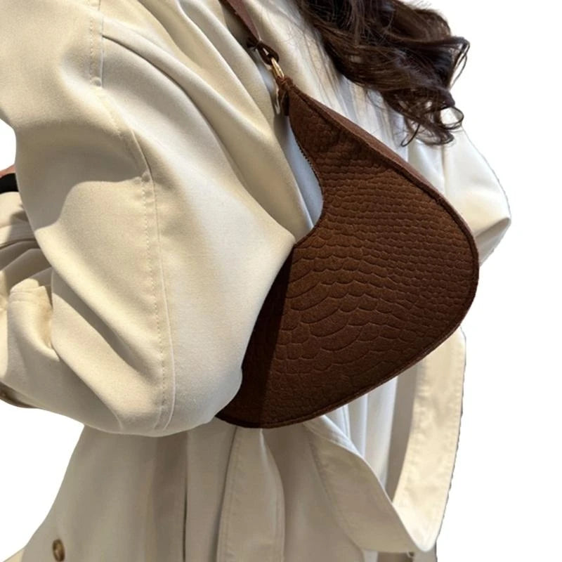 PU Leather Solid Hobo Bag | Soft Fashion Armpit Shoulder Bag Luxegan