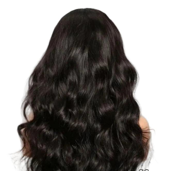 12A Grade Body Wave Human Hair Wig with Bangs | 100% Peruvian Remy Human Hair Glueless Wig | Fully Machine-Made High-Density Body Wave Wig for Women Luxegan