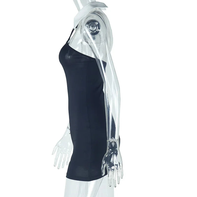 Off-Shoulder Backless Mini Dress Luxegan