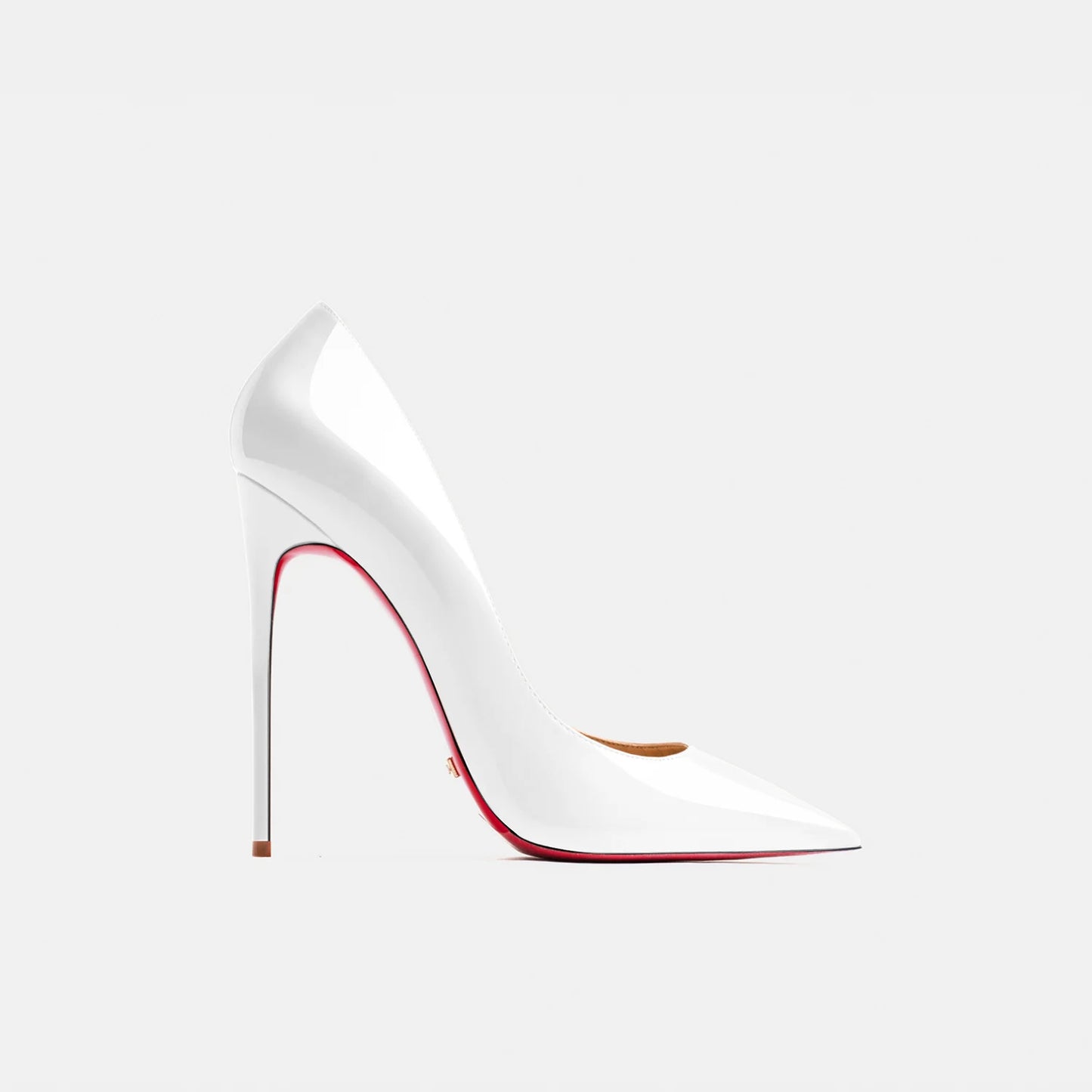 Designer Luxury Brand Stilettos | Sophisticated Red-Bottom Patent Leather Pumps | Elegant "Handmade Classics" Silhouette | "Dignified" Sexy Pointed Toe Party Shoes for Radiant Versatile Styling Luxegan