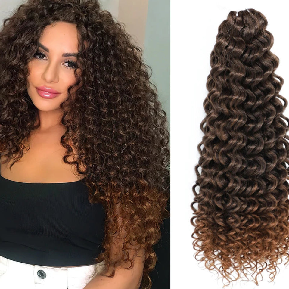 Deep Wavy Twist Crochet Hair | 14–22 Inch Luxegan