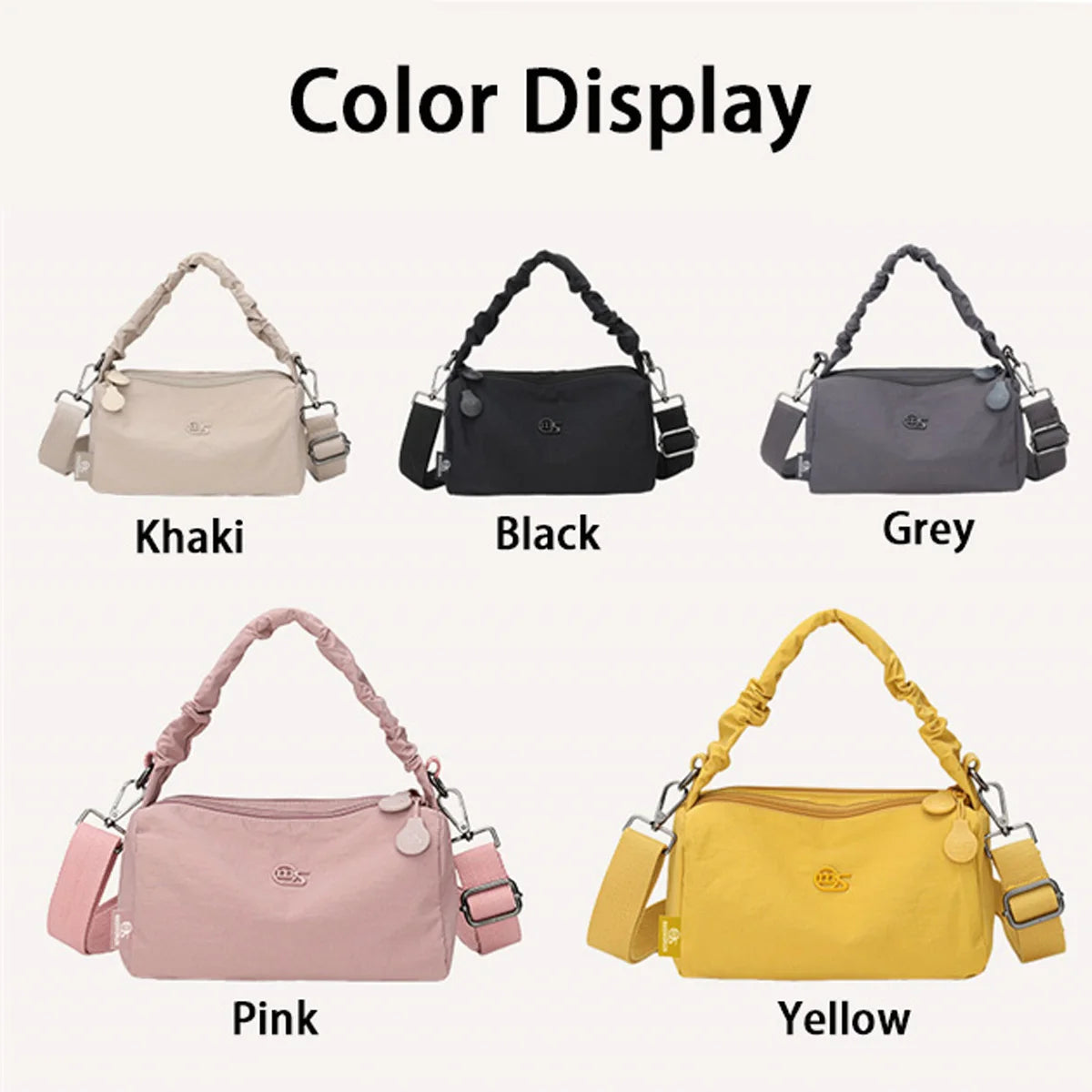 New Hot Ladies Shoulder Bag | Stylish, Simple, Large-capacity, Plain, and Durable Nylon Messenger Bag Luxegan