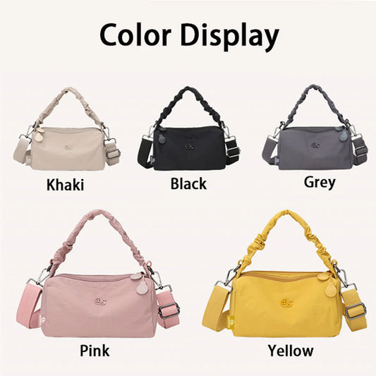 New Hot Ladies Shoulder Bag | Stylish, Simple, Large-capacity, Plain, and Durable Nylon Messenger Bag Luxegan