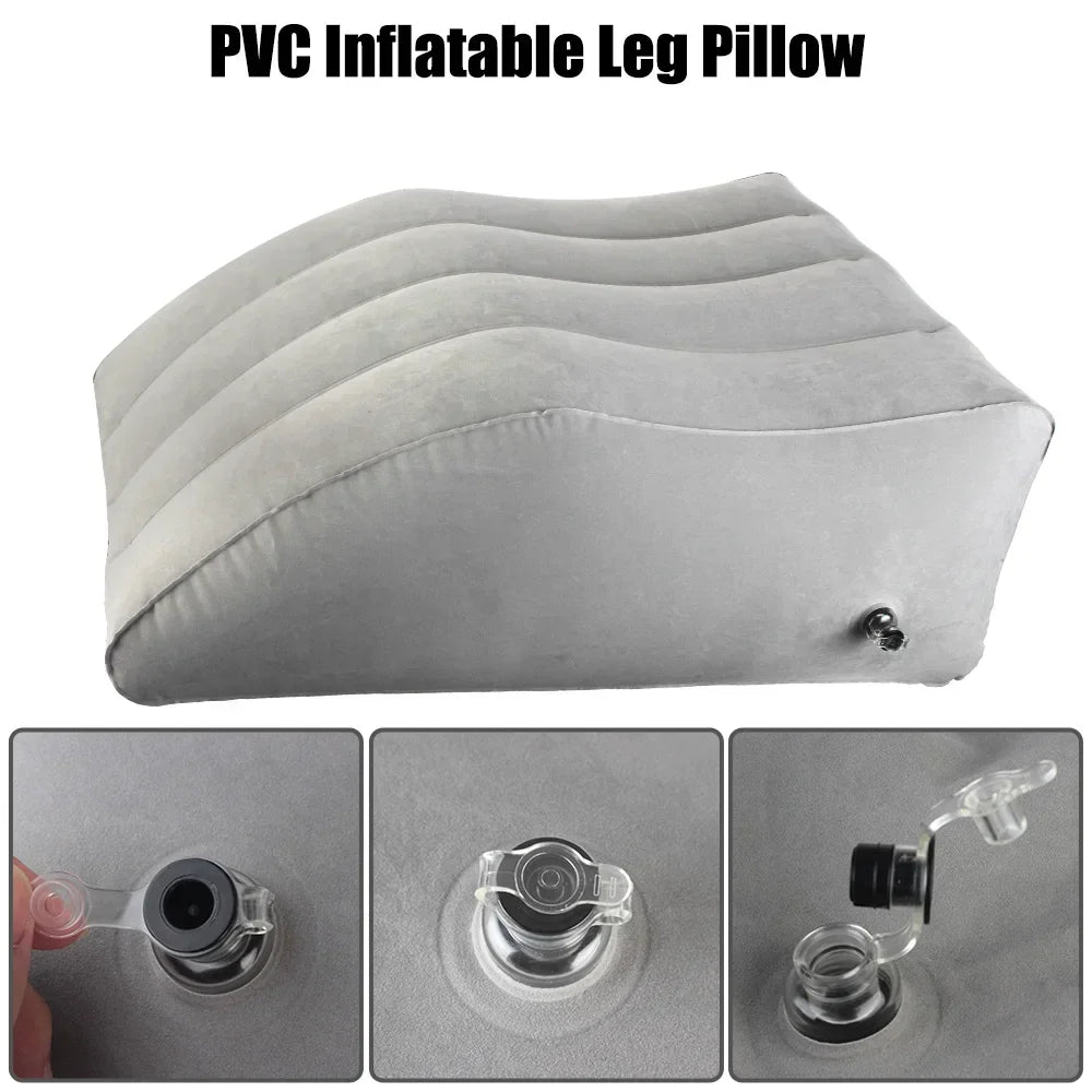 Portable Inflatable Leg Wedge Pillow | Sophisticated "Travel & Camping" Support Silhouette | Elegant PVC Elevation Knee Cushion | "Dignified" High-Performance Bedding Essential for Radiant Versatile Styling Luxegan