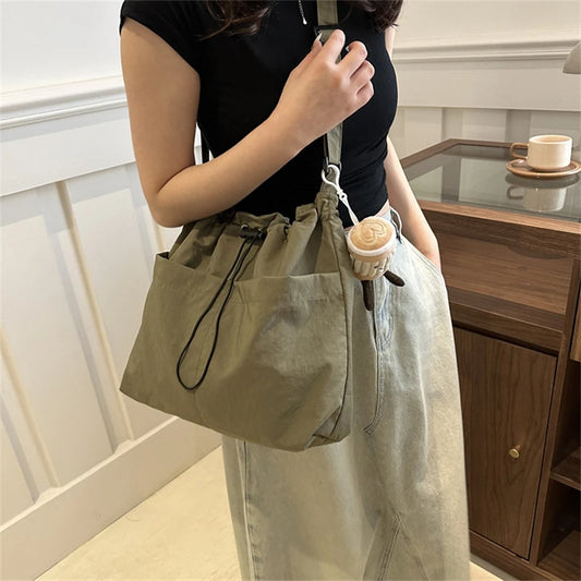 Lightweight Nylon Tote | Large Capacity Shoulder & Crossbody Bag Luxegan