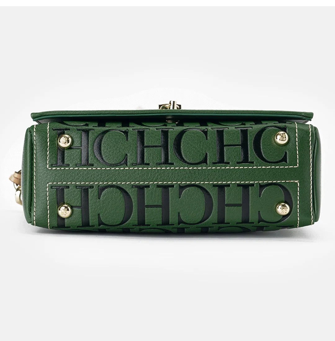 Elegant Letter Print Crossbody Bag | Niche Designer Satchel