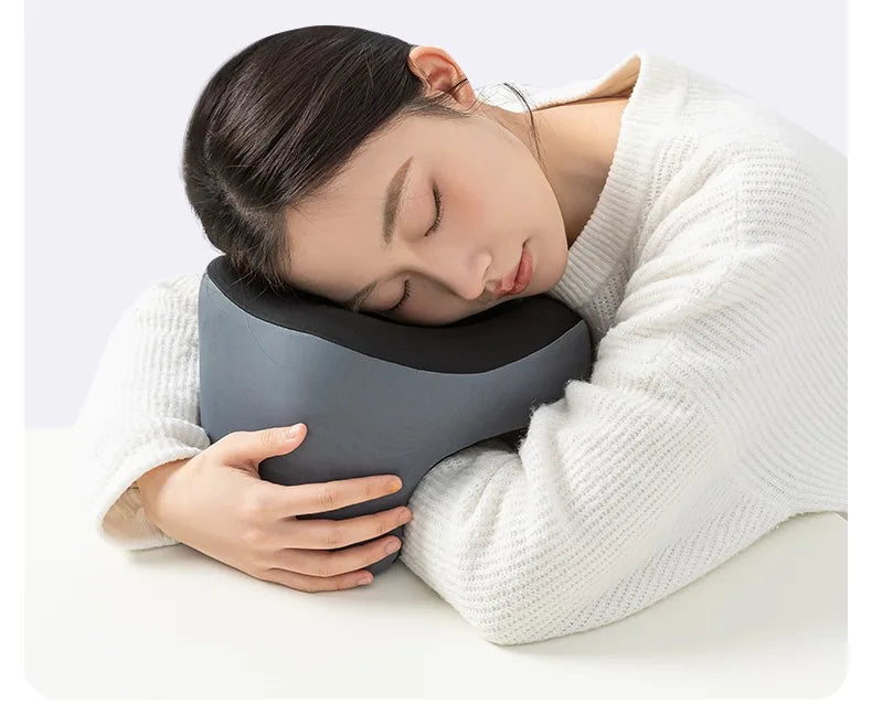 Memory Foam Office Chair Head Support | Sophisticated "Concave" Neck Silhouette | Elegant Adjustable Computer Chair Nap Pillow | "Dignified" High-Performance Support for Radiant Versatile Styling Luxegan