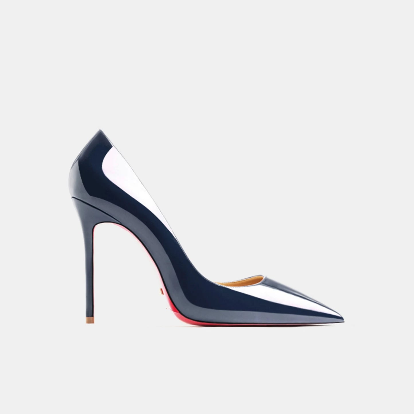 Designer Luxury Brand Stilettos | Sophisticated Red-Bottom Patent Leather Pumps | Elegant "Handmade Classics" Silhouette | "Dignified" Sexy Pointed Toe Party Shoes for Radiant Versatile Styling Luxegan