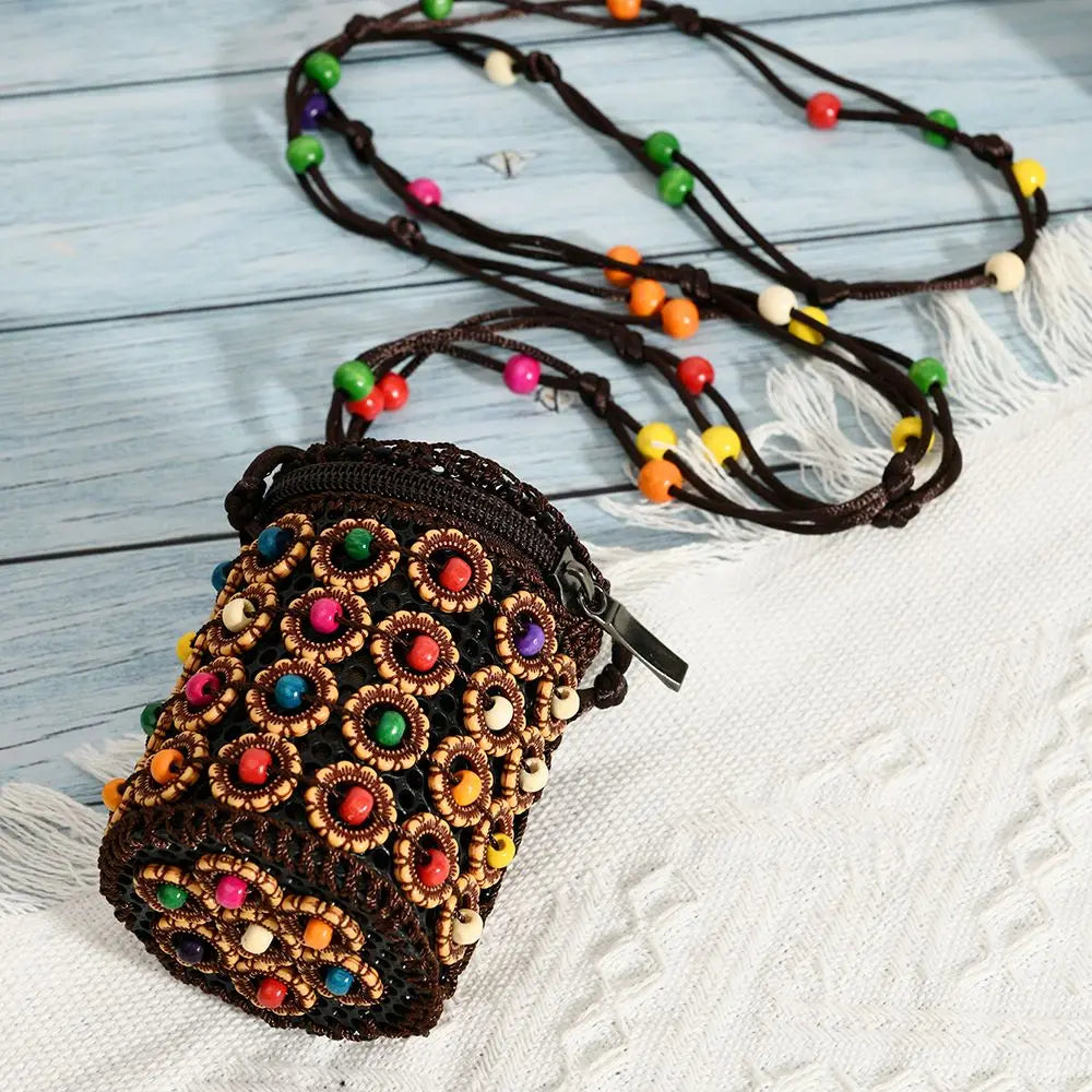 Soft TPU Ethnic Style Tote Bag | Large Capacity Handmade Weave Coconut Shell Bag Luxegan