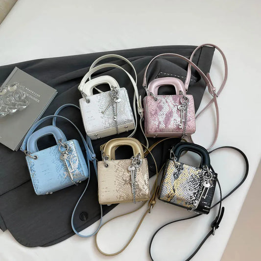 Fashion Classic Women's Mini Handbag | Small Square Bag & Serpentine Crossbody Luxegan