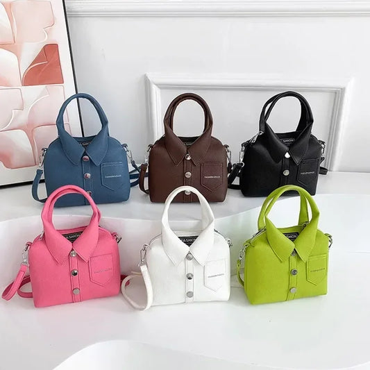Designer Style PU Square Bag | Compact Shoulder & Crossbody Handbag Luxegan