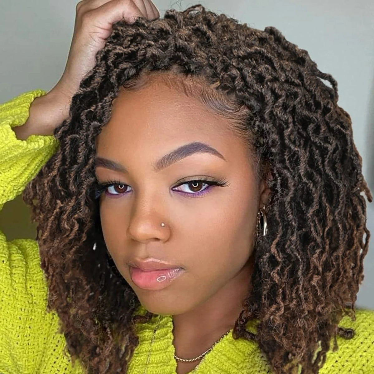 Nu Faux Locs Dreadlock Wig | Afro Curly | 4 Colours