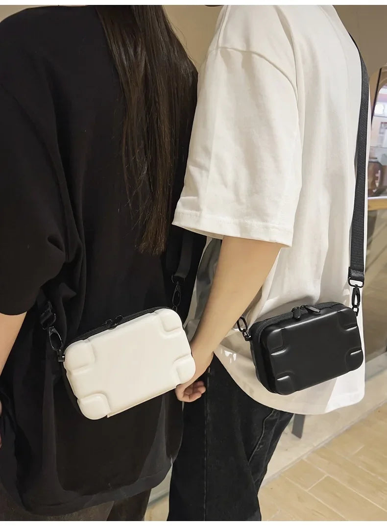 Minimalist Men's Hard Shell Crossbody Box Bag Luxegan