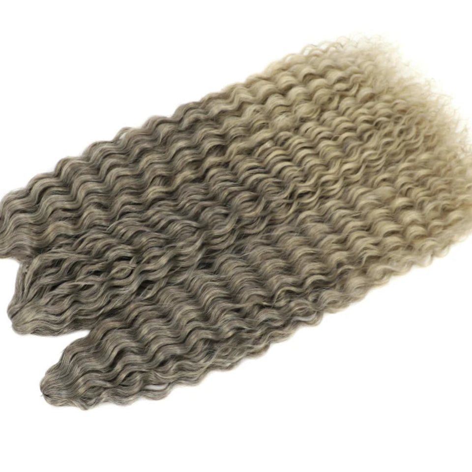 Ariel Curl Water Wave Twist Crochet Hair Extensions | Synthetic Ombre Braiding Hair 22-30 Inch - view 16