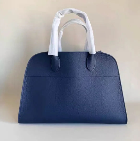 Handmade Natural Leather Large Capacity Handbag | Purely Crafted Soft & Odorless Shoulder Bag | Unisex Genuine Leather Casual Tote | Eco-Friendly Organic Cotton Lined Shopper Luxegan