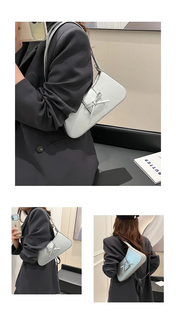 High-Grade Sense Retro Women's Underarm Bag | Spring New PU Leather Lady Commuter Shoulder Bag (Solid Small Handbags for Women) Luxegan