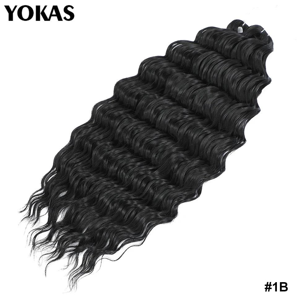 24 Inch Synthetic Anna Curl Crochet Hair | Pre-Looped Deep Wave