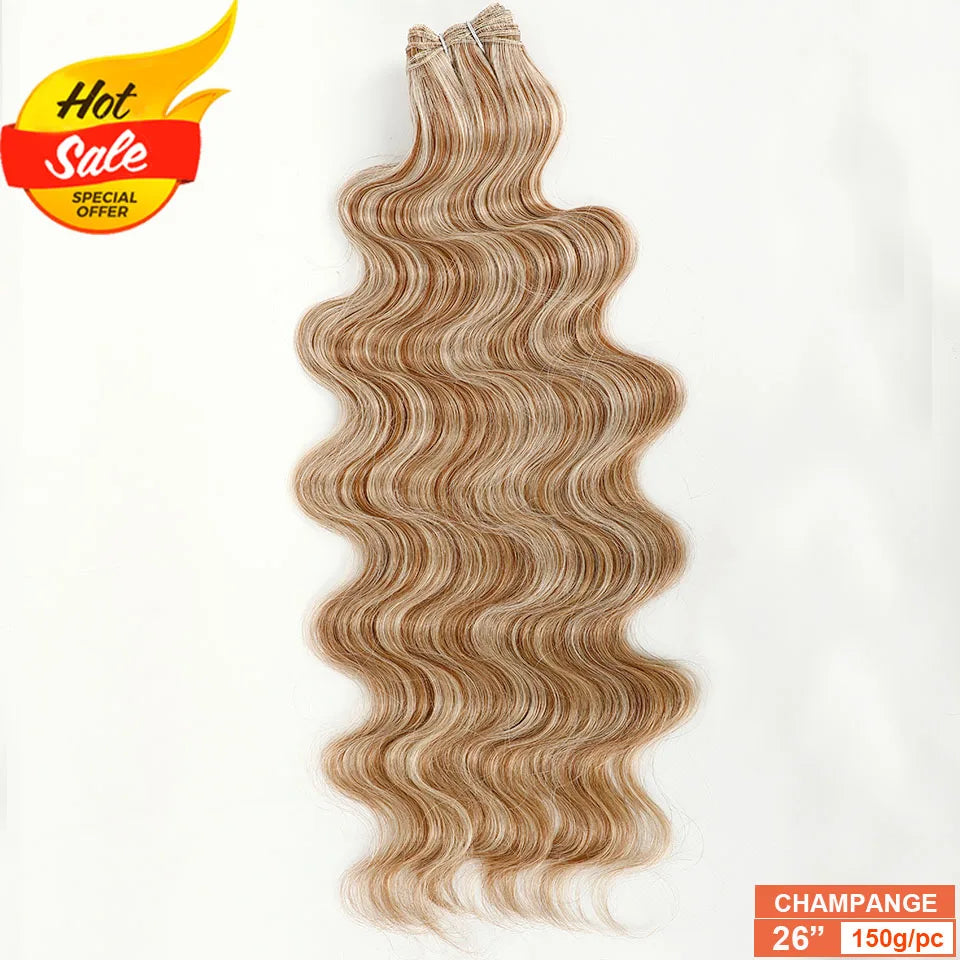 Synthetic Body Wave Hair Extensions | 26–30 Inch | 150–200g