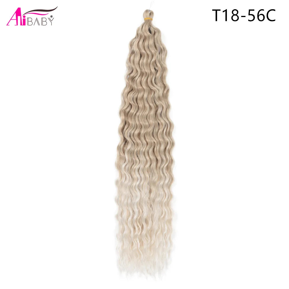 Ariel Curl Crochet Hair 22in – Ocean Wave Ombre Braiding Hair | 100g | 38 Colors | 1 or 3 Pcs - view 18