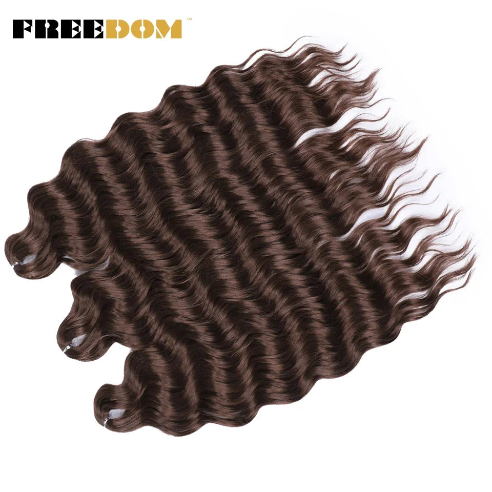 FREEDOM Synthetic Water Wave Crochet Braiding Hair 24 Inch – Ombre & Multi-Tone | 88 Colors | 300g - view 66