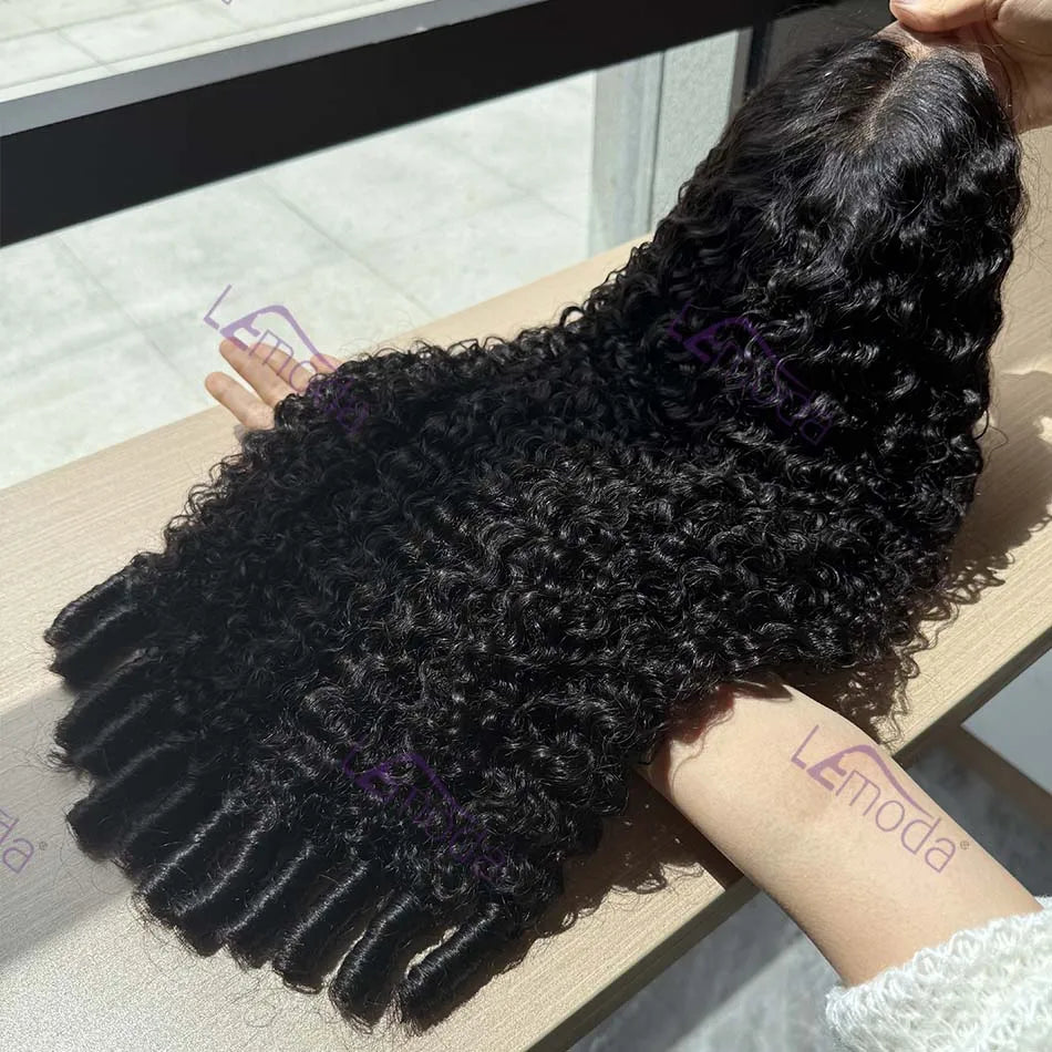 12A Burmese Curly Wig | Sophisticated 13x6 HD Transparent Full Frontal | Elegant "Spiral Pixie Curls" 100% Virgin Human Hair | "Dignified" 18–34 Inch High-Density Remy Wig for Radiant Versatile Styling Luxegan