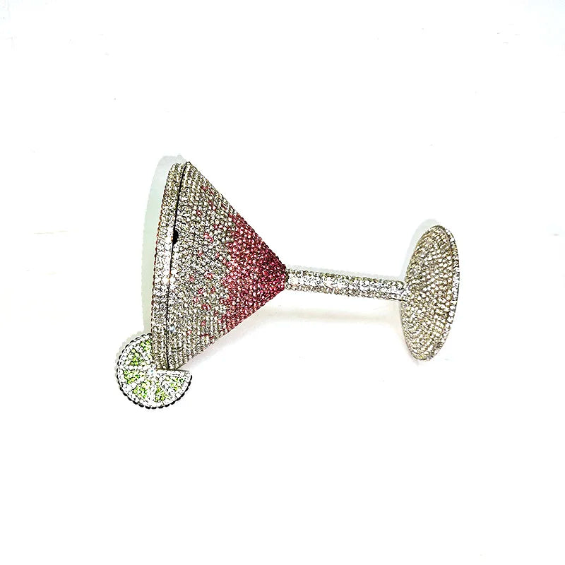 Funny-Shape Luxury Diamond Clutch | Sophisticated Crystal Evening Bag | Elegant Geometric Bridal Minaudière | "Dignified" Hard-Shell Metallic Purse for Evening Parties Luxegan
