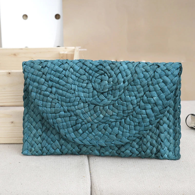 Woven Beach Clutch | Summer Straw Hand Bag & Purse Luxegan