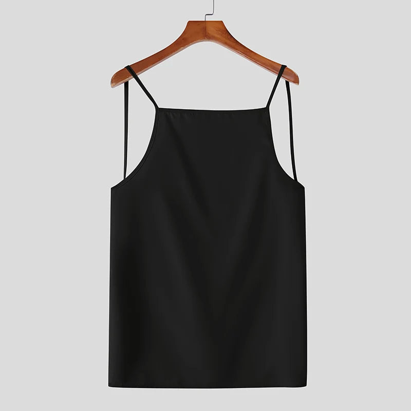Backless Hollow Out Tank Top | Sophisticated O-Neck Sleeveless Silhouette | Elegant "Lace-Up" Summer Streetwear | "Dignified" Unisex Broadcloth Vest for Radiant Versatile Styling Luxegan