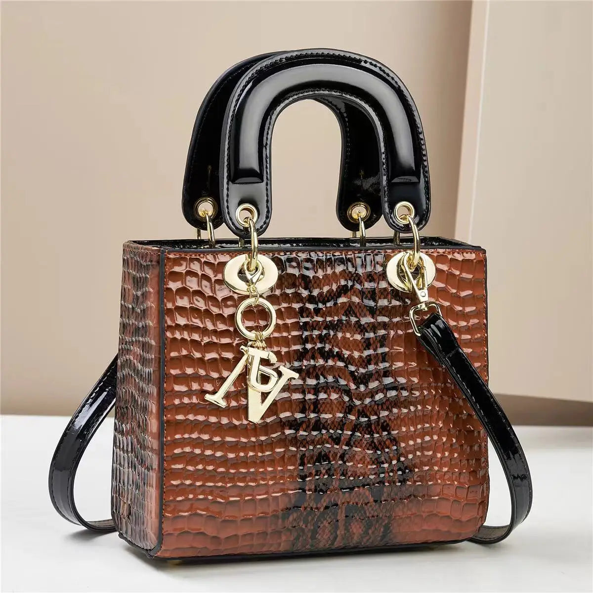 Fashion Brand Designer Women's Handbag | New Crocodile Pattern Daifei Bag (Classic Versatile Shoulder & Commuter Crossbody Bag) Luxegan