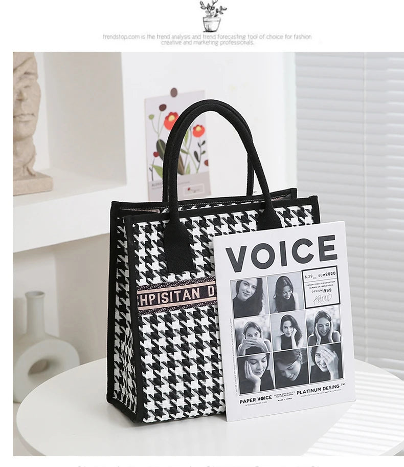 New Arrival! Fashionable Top-handle Bag with Cute Cat Pattern | Large Capacity Mommy Bag for Women, Perfect for Work and Commuting Luxegan